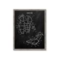 Picture of Hockey Pads Blueprint _GroupedProduct_Rectangle_Portrait_Mini_ _GroupedProduct_Rectangle_Portrait_Framed_Matted_