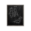 Picture of Hockey Pads Blueprint _GroupedProduct_Rectangle_Portrait_Mini_ _GroupedProduct_Rectangle_Portrait_Framed_Matted_