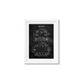 Picture of Hockey Helmet I Blueprint _GroupedProduct_Rectangle_Portrait_Mini_ _GroupedProduct_Rectangle_Portrait_Framed_Matted_