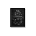 Picture of Hockey Helmet II Blueprint  _GroupedProduct_Rectangle_Portrait_Mini_ _GroupedProduct_Rectangle_Portrait_Framed_Matted_