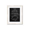 Picture of Hockey Helmet II Blueprint  _GroupedProduct_Rectangle_Portrait_Mini_ _GroupedProduct_Rectangle_Portrait_Framed_Matted_