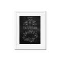 Picture of Hockey Helmet II Blueprint  _GroupedProduct_Rectangle_Portrait_Mini_ _GroupedProduct_Rectangle_Portrait_Framed_Matted_