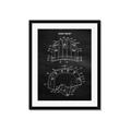 Picture of Hockey Helmet II Blueprint  _GroupedProduct_Rectangle_Portrait_Mini_ _GroupedProduct_Rectangle_Portrait_Framed_Matted_