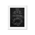 Picture of Hockey Helmet II Blueprint  _GroupedProduct_Rectangle_Portrait_Mini_ _GroupedProduct_Rectangle_Portrait_Framed_Matted_
