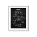 Picture of Hockey Helmet II Blueprint  _GroupedProduct_Rectangle_Portrait_Mini_ _GroupedProduct_Rectangle_Portrait_Framed_Matted_
