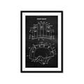Picture of Hockey Helmet II Blueprint  _GroupedProduct_Rectangle_Portrait_Mini_ _GroupedProduct_Rectangle_Portrait_Framed_Matted_