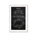 Picture of Hockey Helmet II Blueprint  _GroupedProduct_Rectangle_Portrait_Mini_ _GroupedProduct_Rectangle_Portrait_Framed_Matted_