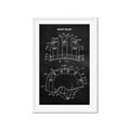Picture of Hockey Helmet II Blueprint  _GroupedProduct_Rectangle_Portrait_Mini_ _GroupedProduct_Rectangle_Portrait_Framed_Matted_