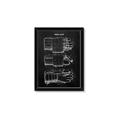 Picture of Hockey Glove Blueprint _GroupedProduct_Rectangle_Portrait_Mini_ _GroupedProduct_Rectangle_Portrait_Framed_Matted_