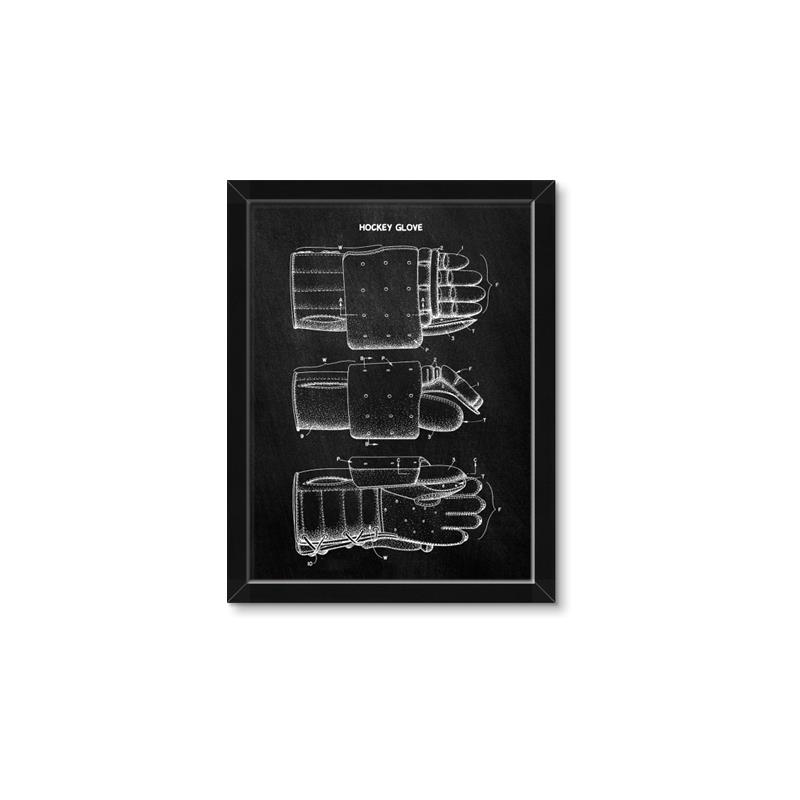 Picture of Hockey Glove Blueprint _GroupedProduct_Rectangle_Portrait_Mini_ _GroupedProduct_Rectangle_Portrait_Framed_Matted_