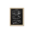 Picture of Hockey Glove Blueprint _GroupedProduct_Rectangle_Portrait_Mini_ _GroupedProduct_Rectangle_Portrait_Framed_Matted_