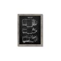 Picture of Hockey Glove Blueprint _GroupedProduct_Rectangle_Portrait_Mini_ _GroupedProduct_Rectangle_Portrait_Framed_Matted_