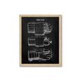 Picture of Hockey Glove Blueprint _GroupedProduct_Rectangle_Portrait_Mini_ _GroupedProduct_Rectangle_Portrait_Framed_Matted_