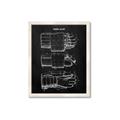Picture of Hockey Glove Blueprint _GroupedProduct_Rectangle_Portrait_Mini_ _GroupedProduct_Rectangle_Portrait_Framed_Matted_