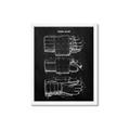 Picture of Hockey Glove Blueprint _GroupedProduct_Rectangle_Portrait_Mini_ _GroupedProduct_Rectangle_Portrait_Framed_Matted_
