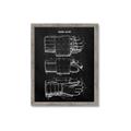 Picture of Hockey Glove Blueprint _GroupedProduct_Rectangle_Portrait_Mini_ _GroupedProduct_Rectangle_Portrait_Framed_Matted_