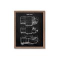 Picture of Hockey Glove Blueprint _GroupedProduct_Rectangle_Portrait_Mini_ _GroupedProduct_Rectangle_Portrait_Framed_Matted_