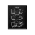 Picture of Hockey Glove Blueprint _GroupedProduct_Rectangle_Portrait_Mini_ _GroupedProduct_Rectangle_Portrait_Framed_Matted_