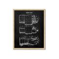 Picture of Hockey Glove Blueprint _GroupedProduct_Rectangle_Portrait_Mini_ _GroupedProduct_Rectangle_Portrait_Framed_Matted_