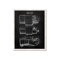 Picture of Hockey Glove Blueprint _GroupedProduct_Rectangle_Portrait_Mini_ _GroupedProduct_Rectangle_Portrait_Framed_Matted_