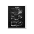 Picture of Hockey Glove Blueprint _GroupedProduct_Rectangle_Portrait_Mini_ _GroupedProduct_Rectangle_Portrait_Framed_Matted_