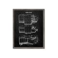 Picture of Hockey Glove Blueprint _GroupedProduct_Rectangle_Portrait_Mini_ _GroupedProduct_Rectangle_Portrait_Framed_Matted_