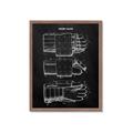 Picture of Hockey Glove Blueprint _GroupedProduct_Rectangle_Portrait_Mini_ _GroupedProduct_Rectangle_Portrait_Framed_Matted_