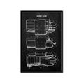Picture of Hockey Glove Blueprint _GroupedProduct_Rectangle_Portrait_Mini_ _GroupedProduct_Rectangle_Portrait_Framed_Matted_