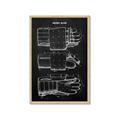 Picture of Hockey Glove Blueprint _GroupedProduct_Rectangle_Portrait_Mini_ _GroupedProduct_Rectangle_Portrait_Framed_Matted_