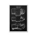Picture of Hockey Glove Blueprint _GroupedProduct_Rectangle_Portrait_Mini_ _GroupedProduct_Rectangle_Portrait_Framed_Matted_