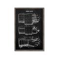 Picture of Hockey Glove Blueprint _GroupedProduct_Rectangle_Portrait_Mini_ _GroupedProduct_Rectangle_Portrait_Framed_Matted_