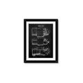 Picture of Hockey Glove Blueprint _GroupedProduct_Rectangle_Portrait_Mini_ _GroupedProduct_Rectangle_Portrait_Framed_Matted_