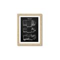 Picture of Hockey Glove Blueprint _GroupedProduct_Rectangle_Portrait_Mini_ _GroupedProduct_Rectangle_Portrait_Framed_Matted_