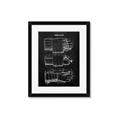 Picture of Hockey Glove Blueprint _GroupedProduct_Rectangle_Portrait_Mini_ _GroupedProduct_Rectangle_Portrait_Framed_Matted_