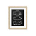 Picture of Hockey Glove Blueprint _GroupedProduct_Rectangle_Portrait_Mini_ _GroupedProduct_Rectangle_Portrait_Framed_Matted_