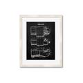 Picture of Hockey Glove Blueprint _GroupedProduct_Rectangle_Portrait_Mini_ _GroupedProduct_Rectangle_Portrait_Framed_Matted_