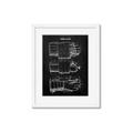 Picture of Hockey Glove Blueprint _GroupedProduct_Rectangle_Portrait_Mini_ _GroupedProduct_Rectangle_Portrait_Framed_Matted_