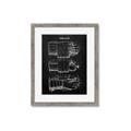 Picture of Hockey Glove Blueprint _GroupedProduct_Rectangle_Portrait_Mini_ _GroupedProduct_Rectangle_Portrait_Framed_Matted_