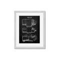 Picture of Hockey Glove Blueprint _GroupedProduct_Rectangle_Portrait_Mini_ _GroupedProduct_Rectangle_Portrait_Framed_Matted_
