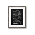 Picture of Hockey Glove Blueprint _GroupedProduct_Rectangle_Portrait_Mini_ _GroupedProduct_Rectangle_Portrait_Framed_Matted_