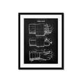 Picture of Hockey Glove Blueprint _GroupedProduct_Rectangle_Portrait_Mini_ _GroupedProduct_Rectangle_Portrait_Framed_Matted_