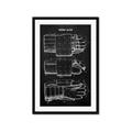 Picture of Hockey Glove Blueprint _GroupedProduct_Rectangle_Portrait_Mini_ _GroupedProduct_Rectangle_Portrait_Framed_Matted_