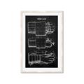 Picture of Hockey Glove Blueprint _GroupedProduct_Rectangle_Portrait_Mini_ _GroupedProduct_Rectangle_Portrait_Framed_Matted_
