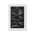 Picture of Hockey Glove Blueprint _GroupedProduct_Rectangle_Portrait_Mini_ _GroupedProduct_Rectangle_Portrait_Framed_Matted_