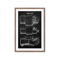 Picture of Hockey Glove Blueprint _GroupedProduct_Rectangle_Portrait_Mini_ _GroupedProduct_Rectangle_Portrait_Framed_Matted_