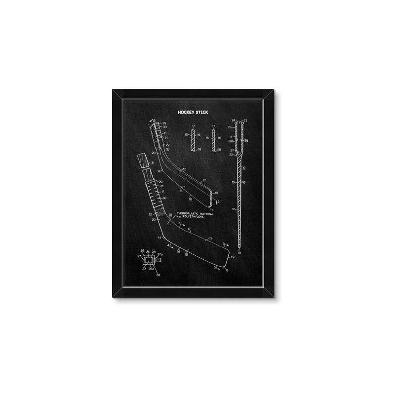 Picture of Hockey Stick II Blueprint _GroupedProduct_Rectangle_Portrait_Mini_ _GroupedProduct_Rectangle_Portrait_Framed_Matted_