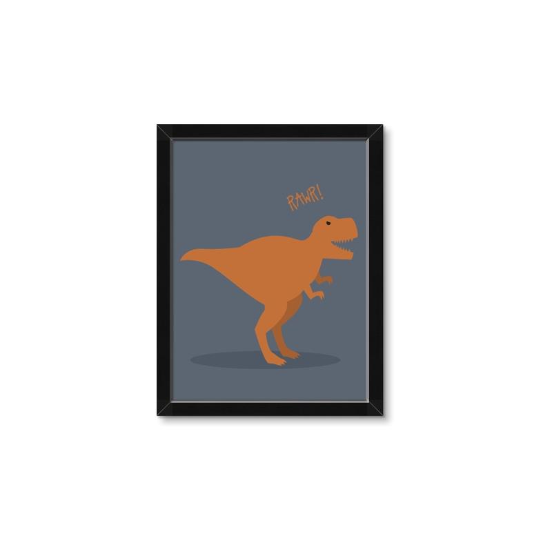 Picture of Orange T-rex Rawr _GroupedProduct_Rectangle_Portrait_Mini_ _GroupedProduct_Rectangle_Portrait_Framed_Matted_