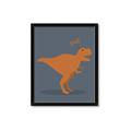 Picture of Orange T-rex Rawr _GroupedProduct_Rectangle_Portrait_Mini_ _GroupedProduct_Rectangle_Portrait_Framed_Matted_