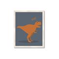 Picture of Orange T-rex Rawr _GroupedProduct_Rectangle_Portrait_Mini_ _GroupedProduct_Rectangle_Portrait_Framed_Matted_