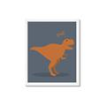 Picture of Orange T-rex Rawr _GroupedProduct_Rectangle_Portrait_Mini_ _GroupedProduct_Rectangle_Portrait_Framed_Matted_
